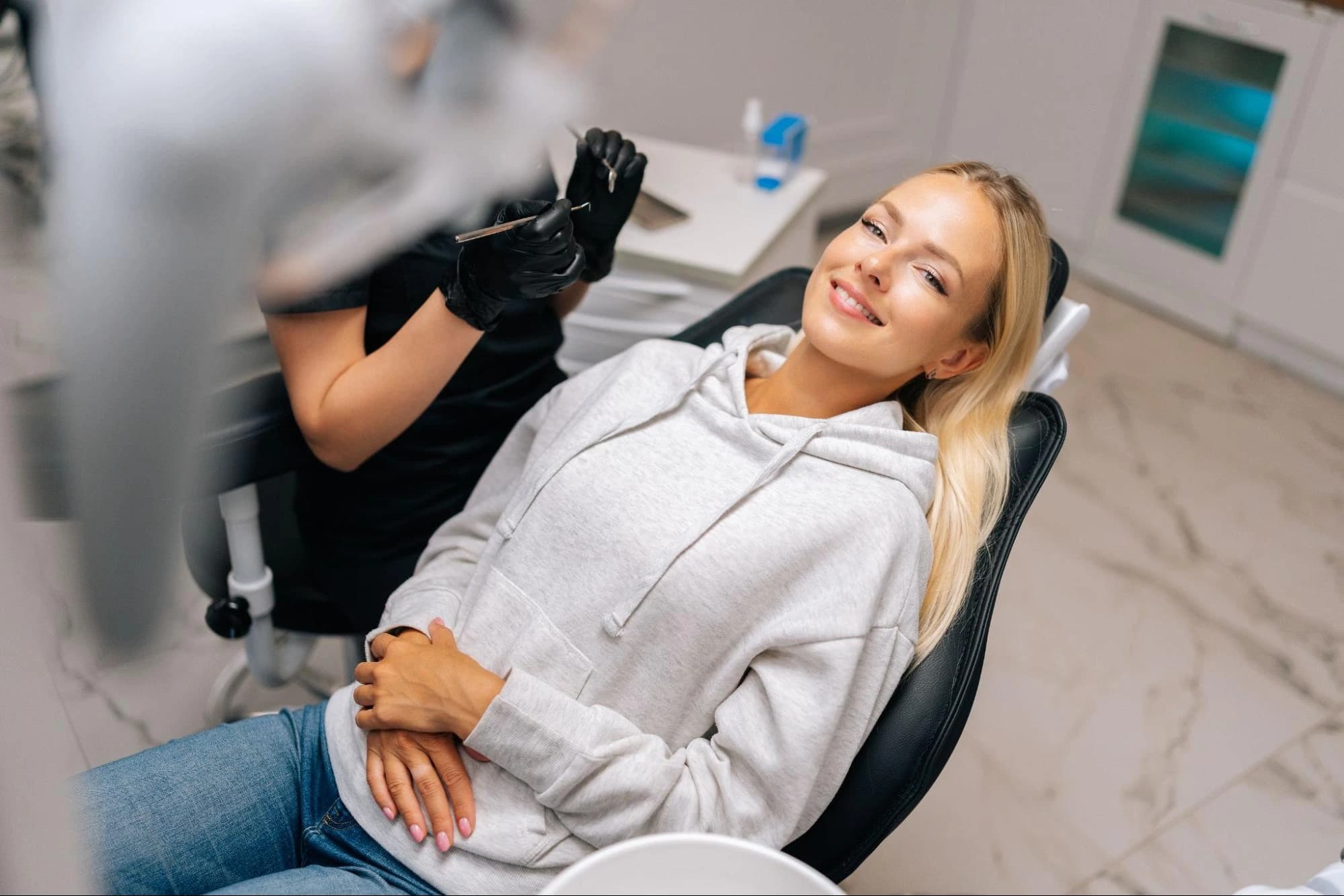 Smiling patient at Taverham Dental